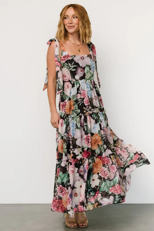 Anita Maxi Dress | Black Multi Floral