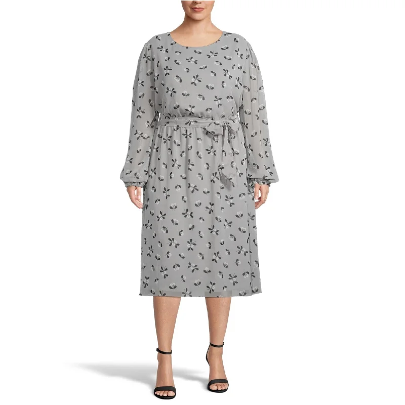 Anne Klein Womens Floral Midi Dress