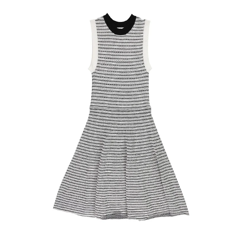 Bar Iii Womens Striped Fit Flare Midi Dress