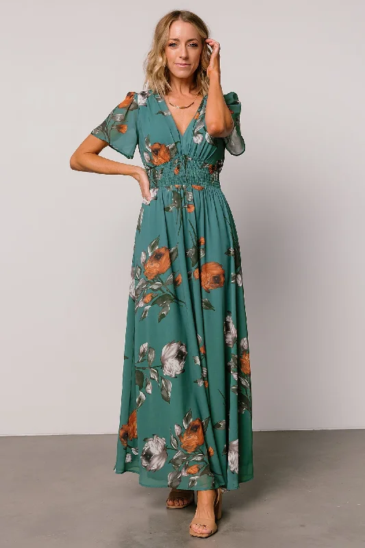 Birdie Maxi Dress | Eucalyptus Floral