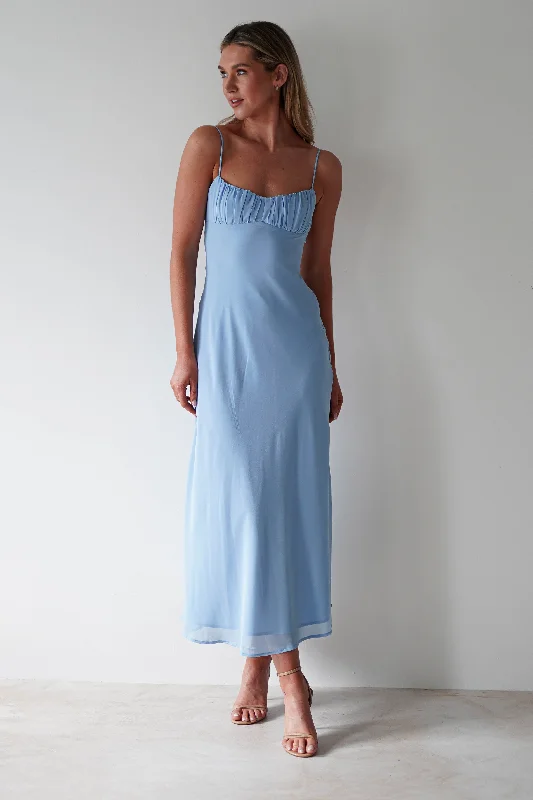 Cayson Open Back Maxi Dress | Blue