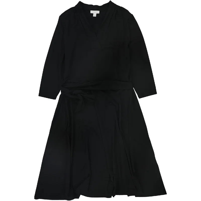 Charter Club Womens Knit 3/4-Sleeve Midi Dress