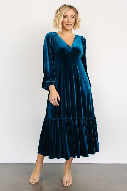 Erika Velvet Maxi Dress | Sapphire