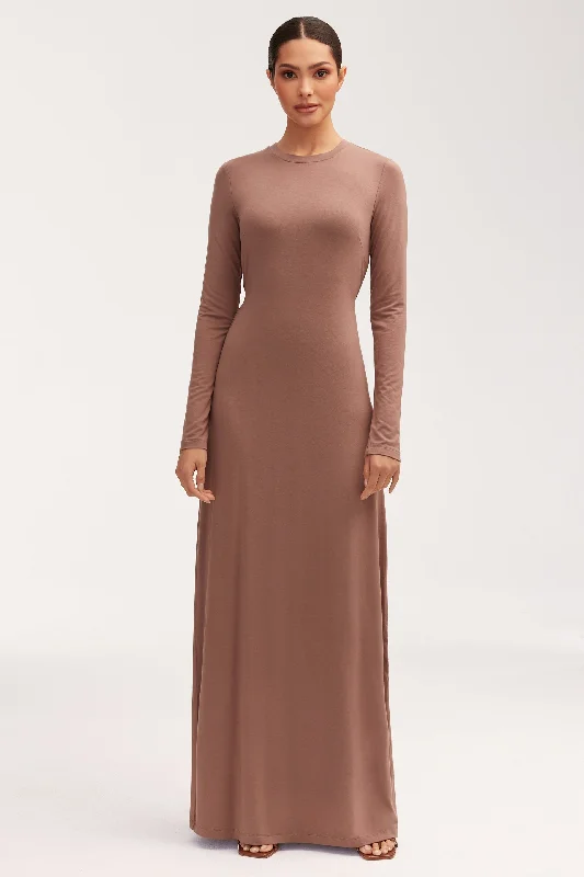 Essential Bamboo Jersey Maxi Dress - Deep Taupe