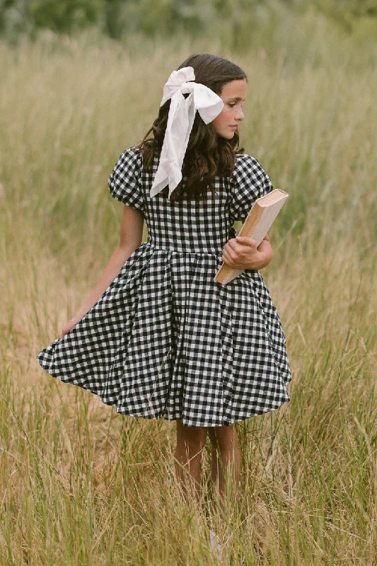 Mini Cupcake Dress in Black Gingham