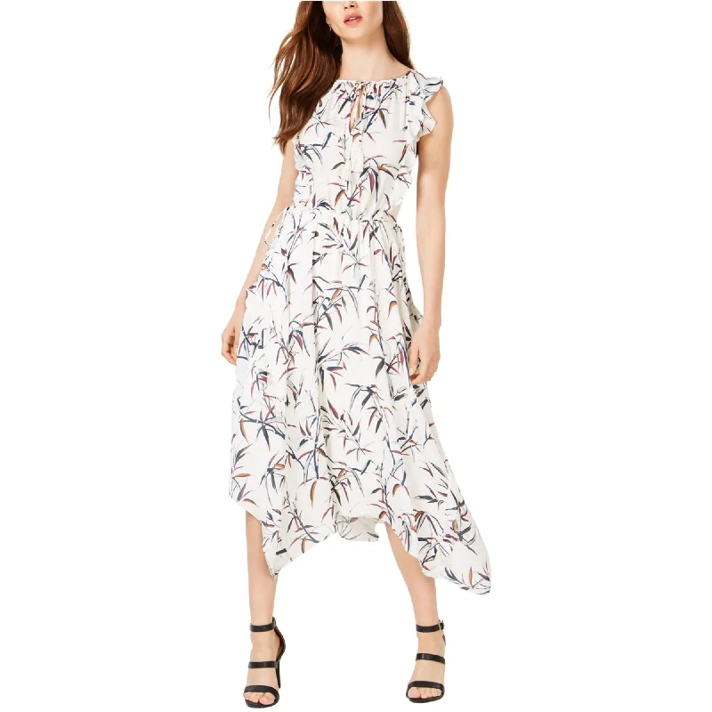 Rachel Zoe Womens Pippa Printed Asymmetrical Midi Dress, Multicoloured, 4