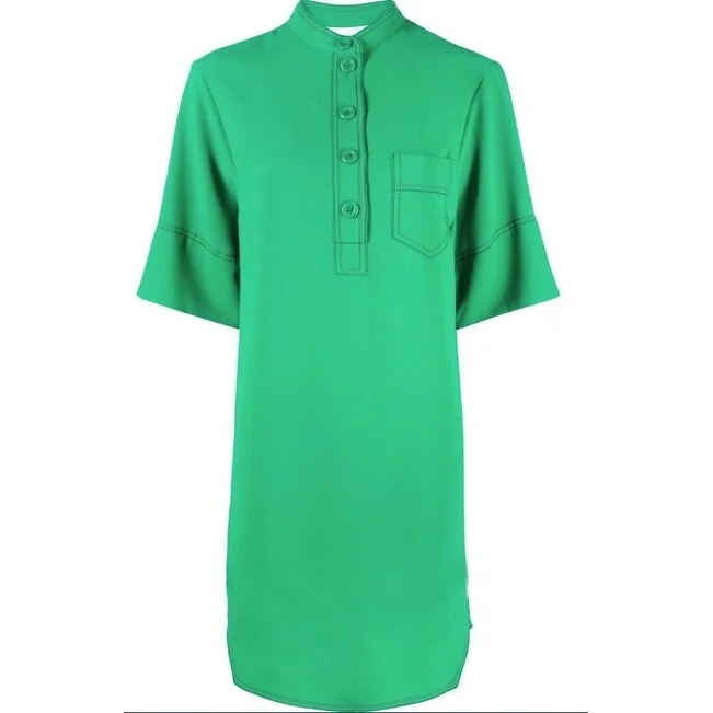 See by Chloe Lively Pine Green Sheath Mini Dress