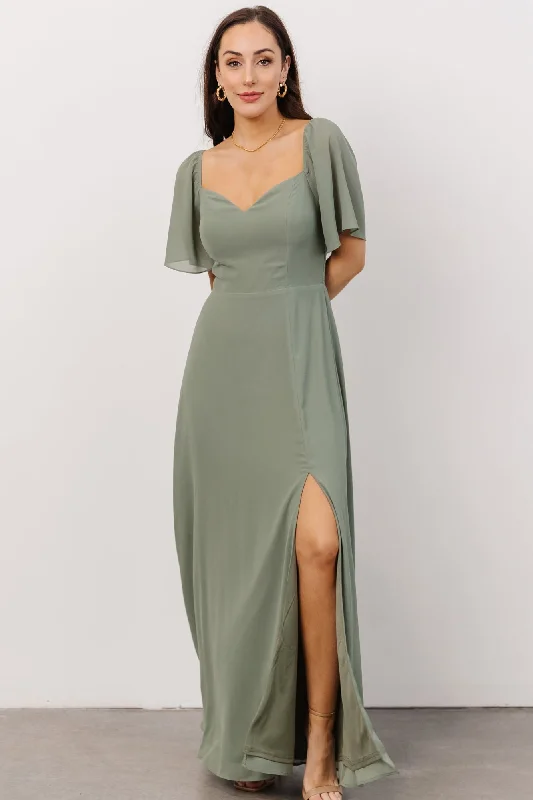 Sierra Sweetheart Maxi Dress | Eucalyptus