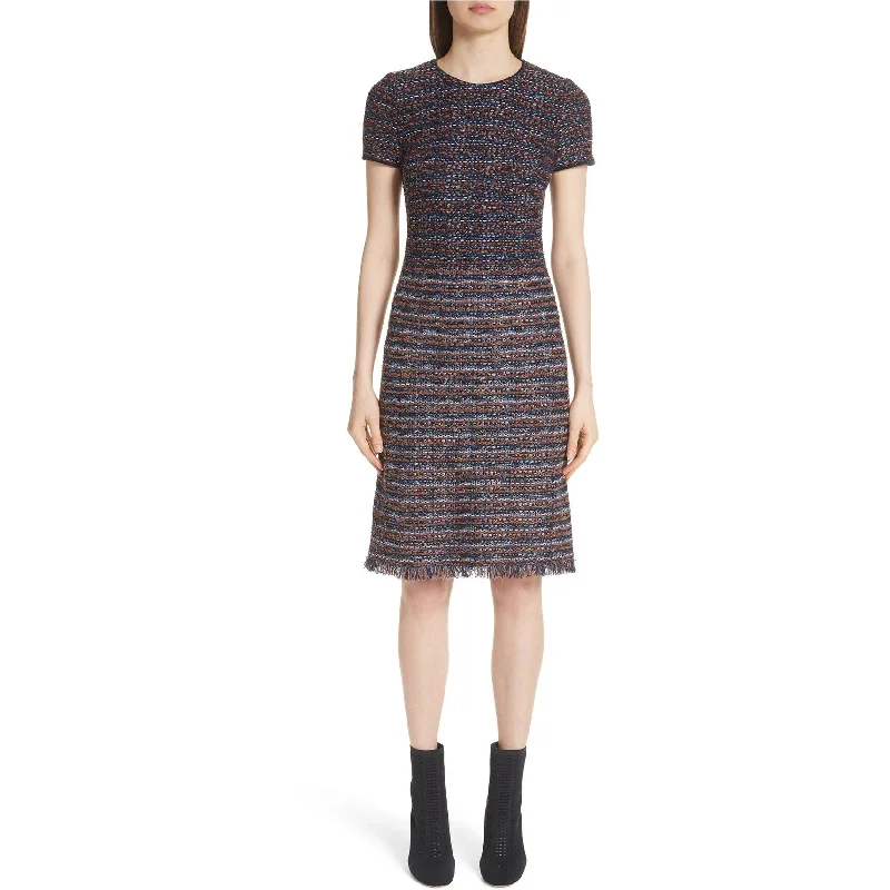 St. John Womens Ribbon Knit Midi Dress