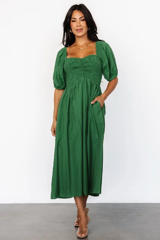 Stefania Midi Dress | Green