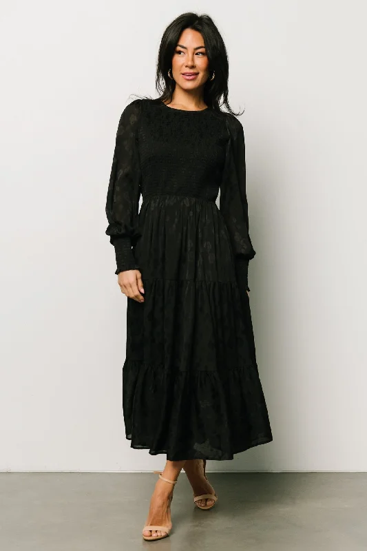 Stockholm Smocked Dress | Black