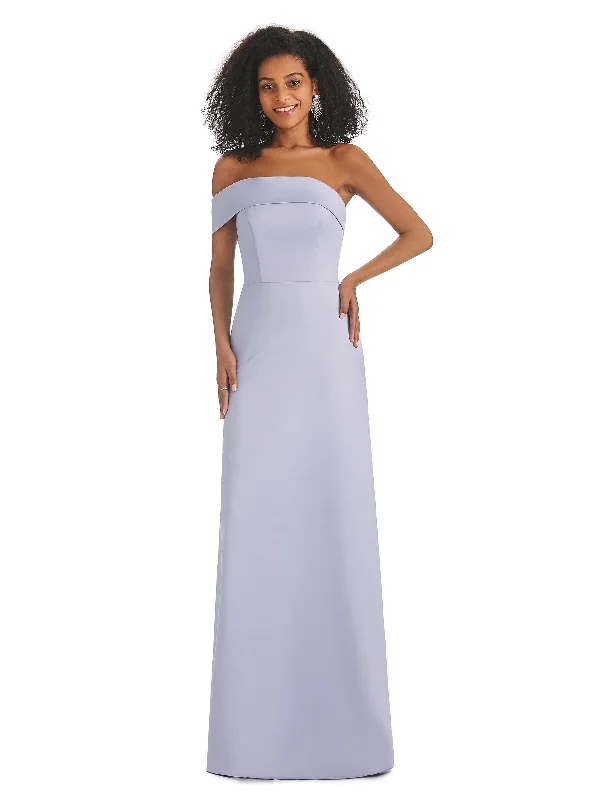 Simple Satin One Shoulder Floor-Length Long African Satin Bridesmaid Dresses