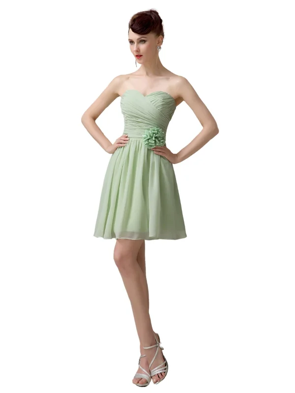 Simple Sweetheart A-Line Short Bridesmaid Dresses