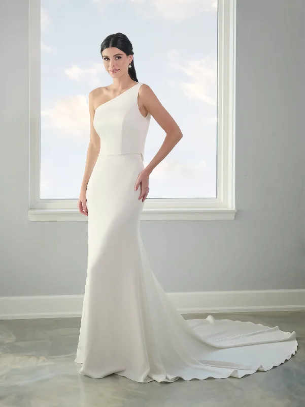 One Shoulder Wedding Gown by Adrianna Papell 31300