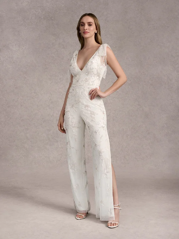 Sleeveless Wedding Jumpsuit by Adrianna Papell 40411