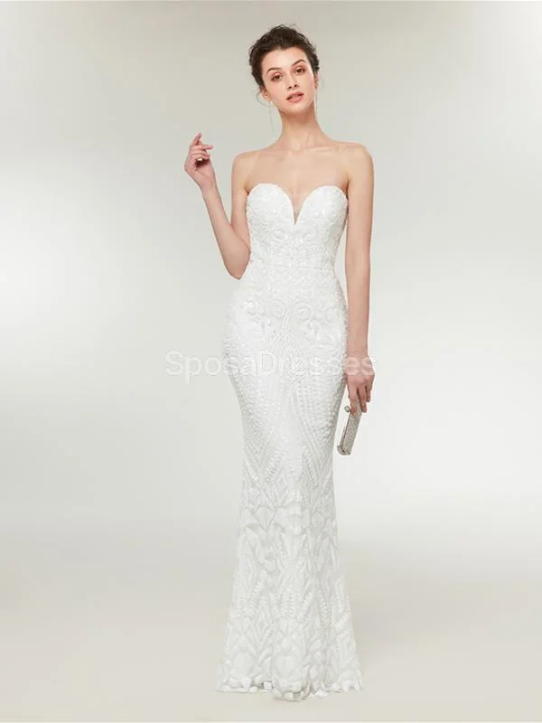 Sweetheart Lace Mermaid Cheap Wedding Dresses Online, Cheap Unique Bridal Dresses, WD584