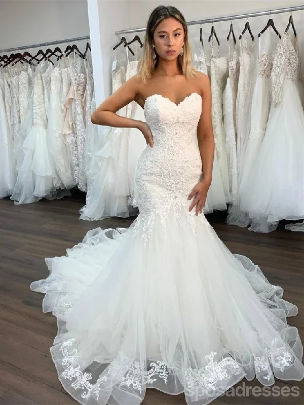 Sweetheart Lace Mermaid Wedding Dresses Online, Cheap Bridal Dresses, WD632